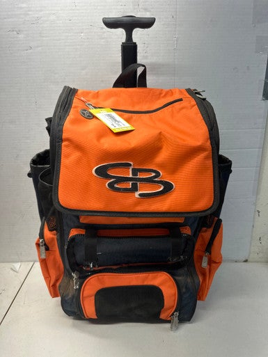 Used BoomBah BOOMBAH WHEELED BAG BB/SB Player Wheeled Bag Navy Blue And Orange 11835-S000196832