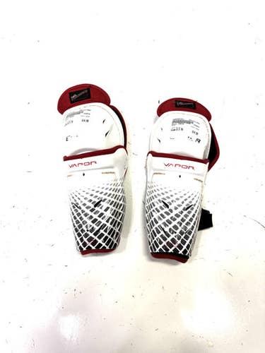 Used Bauer VAPOR Junior Shin Guards White 8 1/2" 11860-S000294701