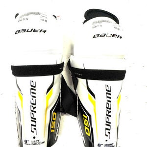 Used Bauer 150 Youth Shin Guards White 8" 11860-S000294712