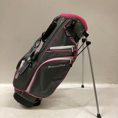 Used Powerbilt JR STAND BAG Jr Stand Bag Graphite And Pink 11725-S000485785
