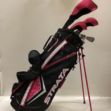 Used Callaway STRATA Womens Package Set RH Black And Pink 7 Piece 11725-S000485912