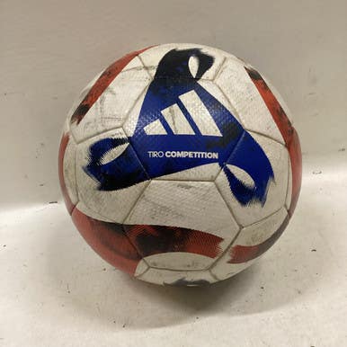 Used Adidas TIRO COMPETITION All Size Soccer Ball White/Royal/Red 5 11725-S000485627