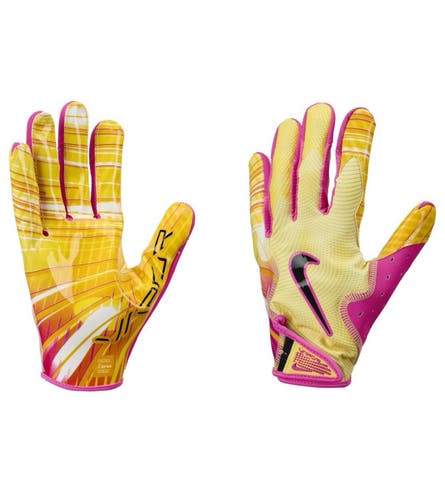 New adult large Nike Vapor Jet 8.0 football skill Gloves laser orange/pink