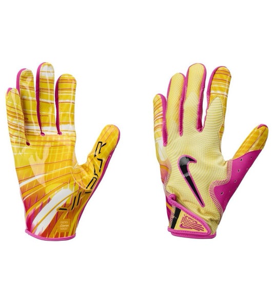 New adult large Nike Vapor Jet 8.0 football skill Gloves laser orange/pink
