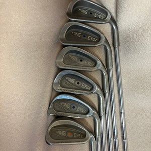 Men's Ping Eye 2 Right Handed Iron Set Uniflex 6 Pieces Steel Shaft (Used)
