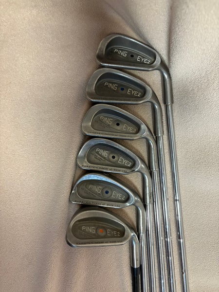 Men's Ping Eye 2 Right Handed Iron Set Uniflex 6 Pieces Steel Shaft (Used)