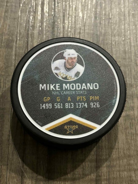 Dallas Stars Mike Modano Career Stats NHL Hockey Puck