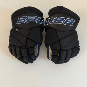 Used Bauer Vapor Pro Team Pro Stock Gloves Size 14" Black/Royal