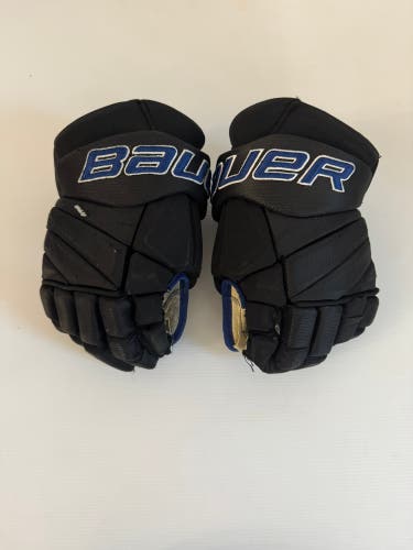 Used Bauer Vapor Pro Team Pro Stock Gloves Size 14" Black/Royal