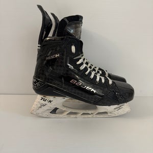 Used Senior Bauer Supreme Mach Pro Stock Hockey Skates Size 7.5 Fit 2