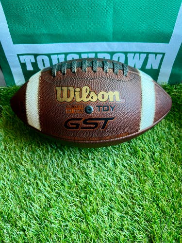 Wilson GST Tdy Youth Leather Football, Ages 12-14, Fully Game Prepped