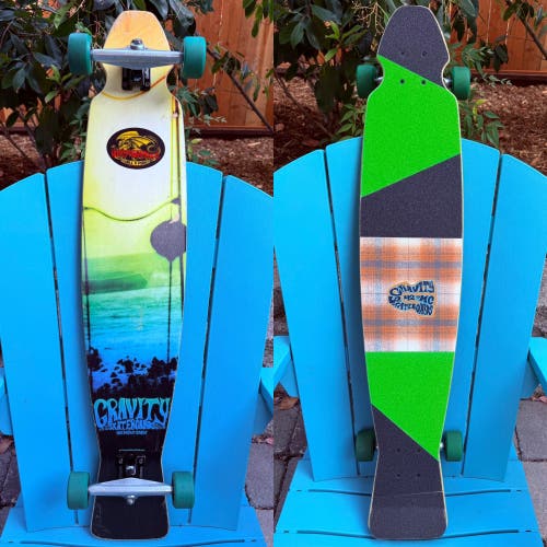 Vintage Gravity 42" Mini Carve Custom Complete Longboard Skateboard-Refurbished