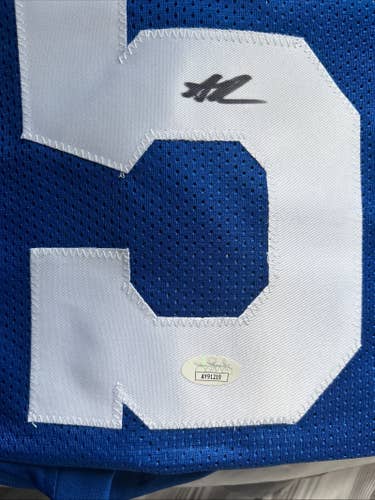 Anthony Richardson Signed Indianapolis Blue Football Jersey (JSA)