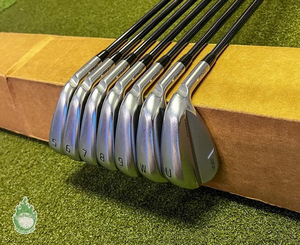RH Ping White Dot i530 Irons 5-PW/UW recoil DART 75g Regular Graphite Golf Set
