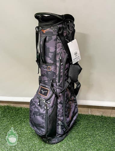 New With Tags Mizuno BR-D3 Black Camo/Copper 4-Way Stand Golf Bag with Rainhood