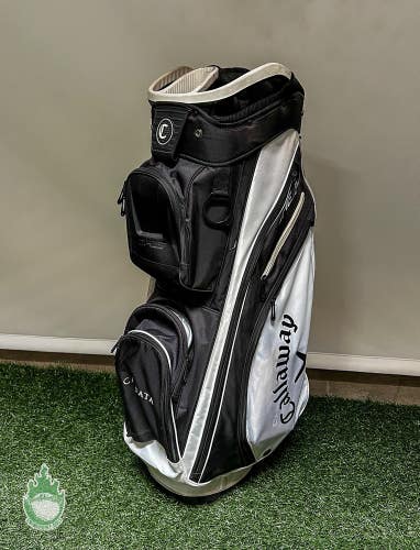 Used Callaway ORG 14 Way Golf Cart Carry Bag Black/White/Gold Cascata Golf Club