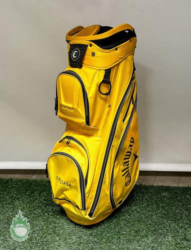Used Callaway ORG 14 Way Golf Cart Carry Bag Yellow Cascata Golf Club