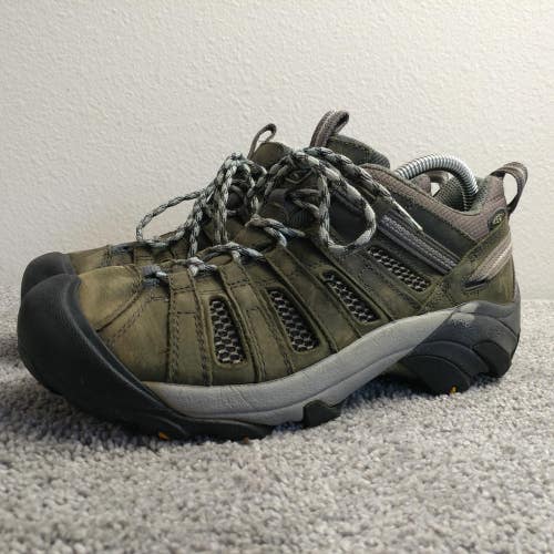 KEEN Voyageur Low Womens Size 9.5 Hiking Shoes Leather Trail Sneakers Lace Up