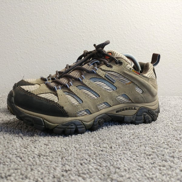 Merrell Moab Waterproof Hiking Shoes Womens Size 6 Trail Dusty Olive Low Top