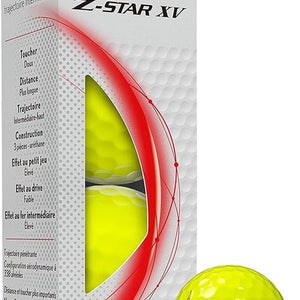 Srixon Z-Star XV Golf Balls (Tour Yellow, Spinskin, 3pk) 1 Sleeve 2023 NEW
