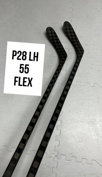 Intermediate(2x)Left P28 55 Flex 63” ProBlackStock™ Unbranded Blackouts Pro Stock Hockey Sticks