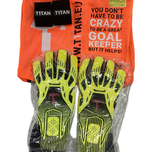 Used T1TAN NREBEL NEON Soccer Goalie Gloves Yellow 9 11613-S000164252