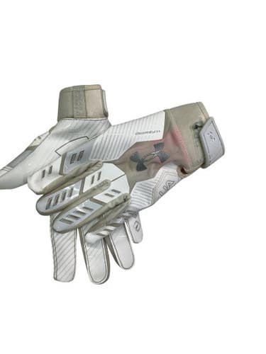 Used Under Armour WHITE GLOVES FB Gloves White MD 11347-S000251722