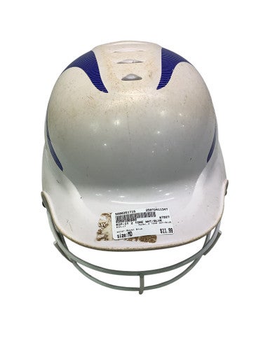Used RIP-IT 2 TONE WHT/BLUE Batting Helmet w/Mask Royal Blue MD 11347-S000251715