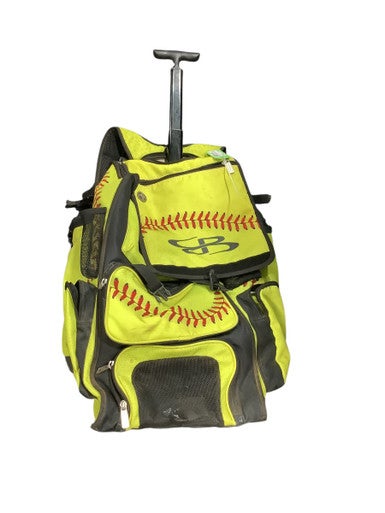 Used BoomBah 2 BAT ROLLING BAG BB/SB Player Wheeled Bag Yellow 11347-S000251717