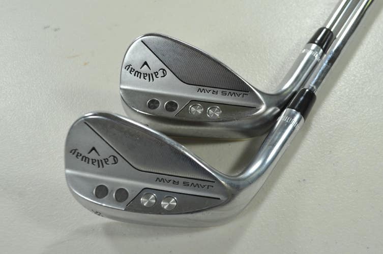 LEFT HANDED Callaway Jaws Raw Chrome 54*, 58* Wedge Set DG Spinner Steel #200068