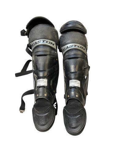 Used Easton GAMETIME INTERMEDIATE Catchers Leg Guards Black Intermed 11706-S000358751
