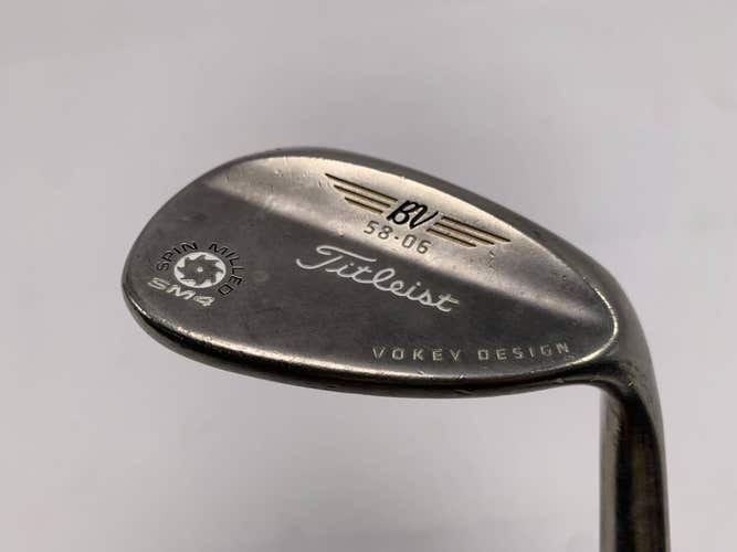 Titleist Vokey Spin Milled SM4 Black Lob Wedge LW 58* 6 Wedge Steel Mens RH
