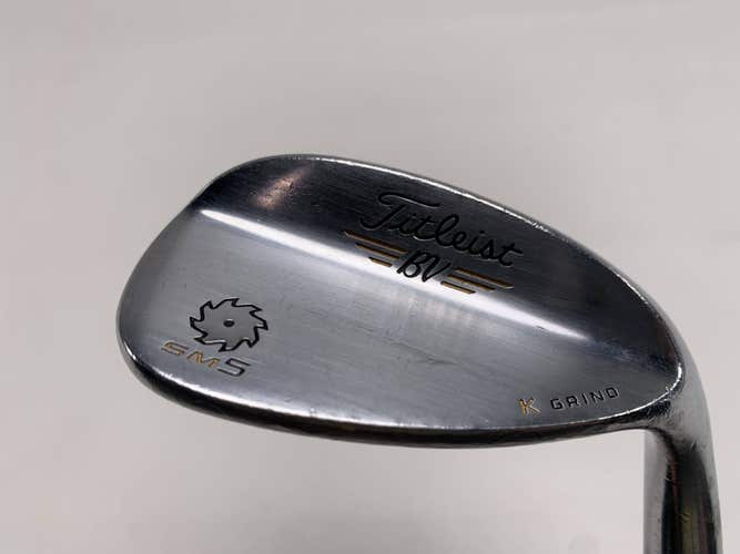 Titleist Vokey SM5 Tour Chrome Lob Wedge LW 58* 11 K-Grind Wedge Steel Mens RH