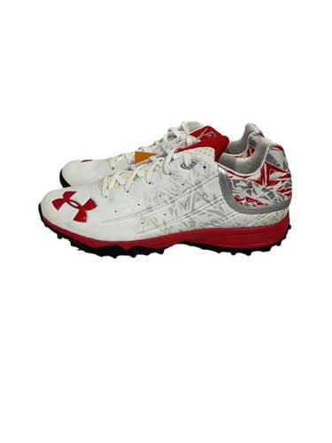 Used Under Armour Mens Golf Shoes Red And White Senior 11 11847-S000027936