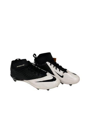 Used Nike Adult FB Cleats Black And White Senior 12.5 11847-S000027854