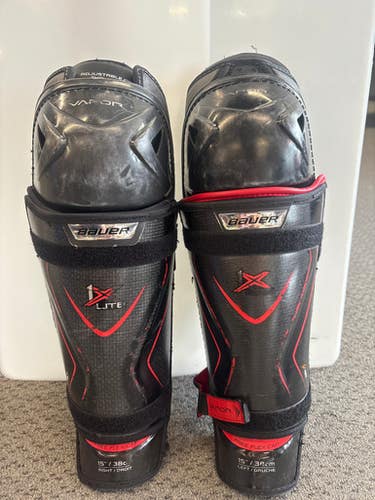 Used Bauer VAPOR 1X LITE Senior Shin Guards None 15" 11858-S000077450