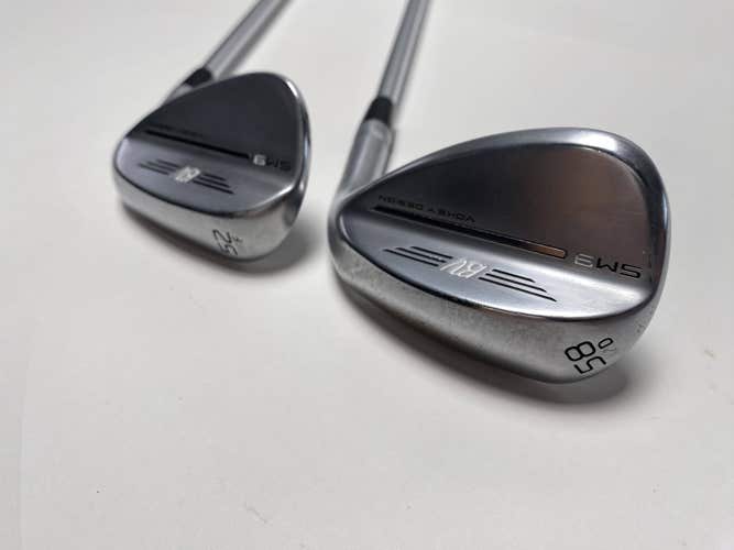 Titleist Vokey SM9 Tour Chrome Wedge Set 52* 8 | 58* 12 NS Pro Regular Mens RH