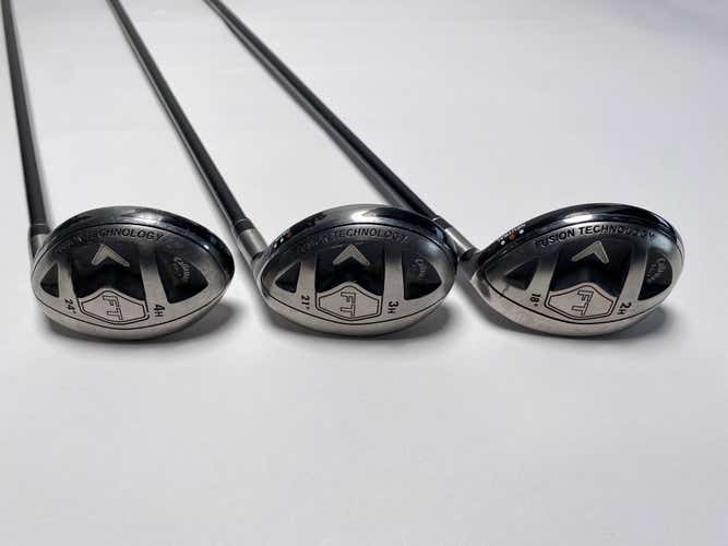 Callaway FT Hybrid 2008 Hybrid Set 2 3 4 18* 21* 24* Fujikura Fit On M Mens RH