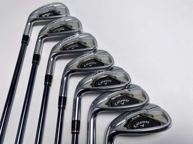 Callaway Apex DCB 21 Iron Set 5-PW+GW UST Mamiya Recoil Dart F2 65g Senior LH