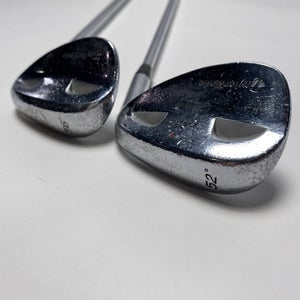 TaylorMade Rac Chrome Wedge Set 52* 56* FCM Rifle 6.0 Stiff Steel Mens RH
