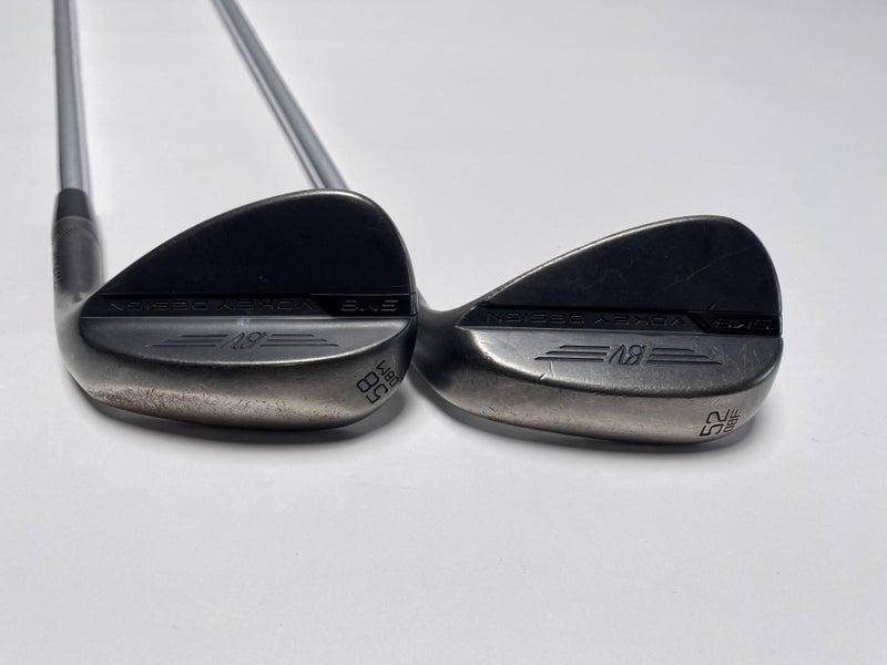 Titleist Vokey SM8 Jet Black Wedge Set 52* 8 58* 8 Wedge Steel Mens RH