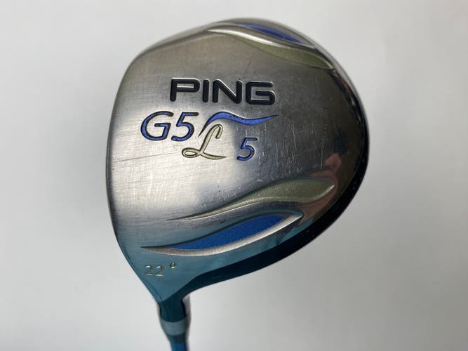 Ping G5 Ladies 5 Fairway Wood 22* ULT50F Ladies Graphite LH Undersize Grip