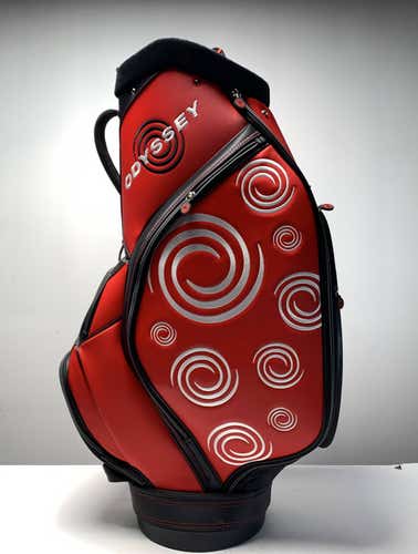 Odyssey Putters Display Staff Bag Red 6-Way Divide Single Strap Golf Bag NEW