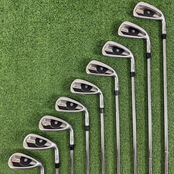 Ping G400 White Dot Iron Set 4-PW UW SW AWT 2.0 Steel Regular Flex +1 Long