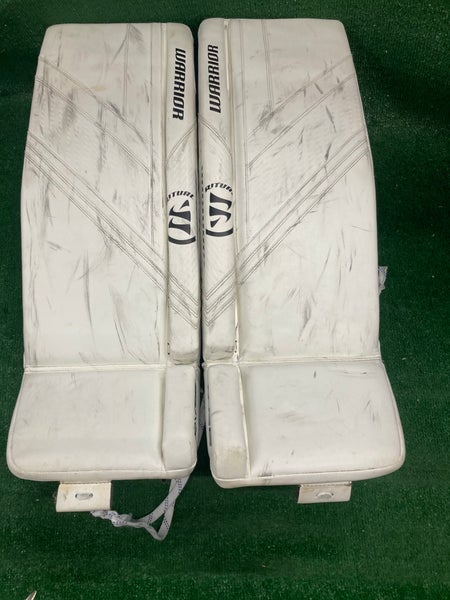 White 32" Intermediate Warrior Ritual G6 E+ Goalie Leg Pads (Used)