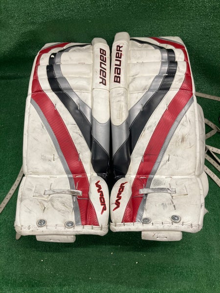 White 33" Senior Bauer Vapor X60 Goalie Leg Pads (Used)