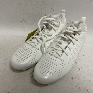 Used Under Armour Spotlight 3026771-119 Adult FB Cleats White And Red Senior 10 11855-S000188379