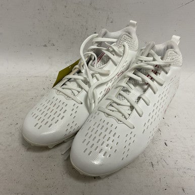 Used Under Armour Spotlight 3026771-119 Adult FB Cleats White And Red Senior 10 11855-S000188379
