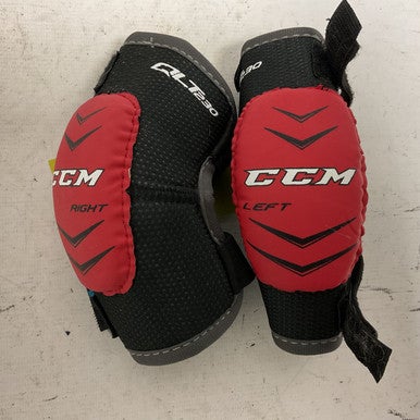 Used CCM QLT 230 Youth Elbow Pads Black And Red MD 11855-S000188377
