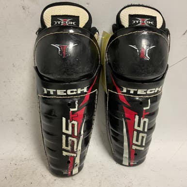 Used Itech 155TL Youth Shin Guards Black And Red 8" 11855-S000188374